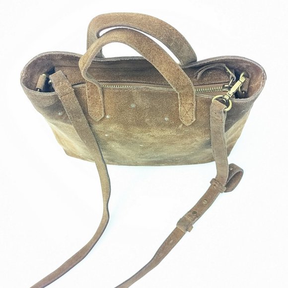 Madewell Suede Purse w metal studs and removable adjustable shoulder strap - Picture 2 of 15